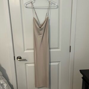 Express Satin Midi Slip Dress